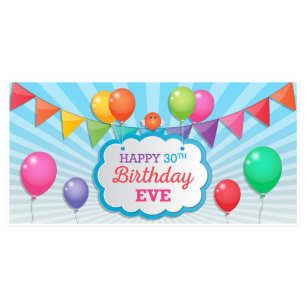 Farbe steigt Geburtstags-Fahnen-Party