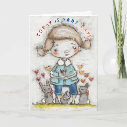 Farbe - Tag - Grußkarte Dankeskarte (Vorderseite)