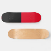 Farbe teilen halbe Schwarz und halb Rot Skateboard (Horizontal)
