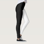 Farbe teilen Halbweiß und Halbweiß Leggings (Rechts)