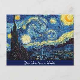 Farbe/Text Vincent van Gogh Starry Night Art Postkarte