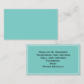 Farbe: Türkis Visitenkarte (Vorne/Hinten)