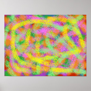 Farbe überall Abstrakte digitale Kunst Poster