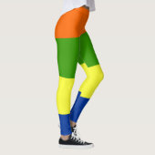 Farbe und Geometrie abstraktes Muster Leggings (Rechts)