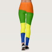 Farbe und Geometrie abstraktes Muster Leggings (Rückseite)