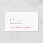 Farbe und Linie Visitenkarte (Rückseite)