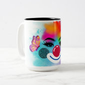 Farbe und Make-up Zweifarbige Tasse (Vorderseite Links)