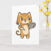 Farbe und Pinselstrich Karte (Gelbe Blume)