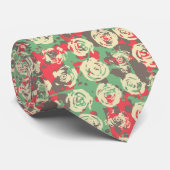 Farbe und Rose Harmonie - Nahtloses Muster Krawatte (Gerollt)