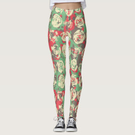 Farbe und Rose Harmonie - Nahtloses Muster Leggings