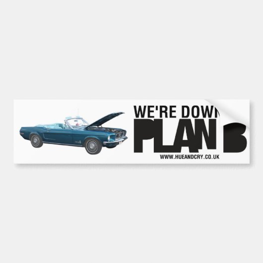 Farbe und Schrei - Plan B - Autoaufkleber (Vorne)