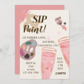 Farbe und Sip Einladung Weinprobe (Vorne/Hinten)