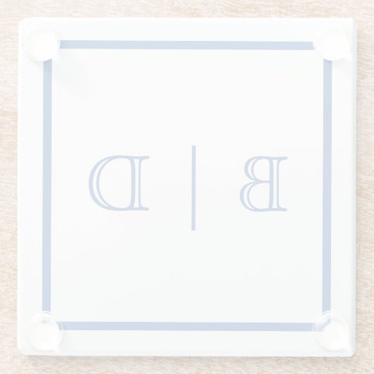 Farbe: Untersetzer aus Monogramm, zwei Buchstaben (Rückseite)