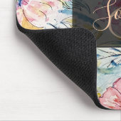 Farbe von Hand mit Aquarellfarbe Blumendesign Mousepad (Ecke)