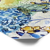 Farbe von Hand mit Aquarellfarbe Blumendesign Poster (Ecke)