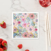 Farbe von Hand mit Aquarellfarbe Blumendesign Serviette (Beispiel)