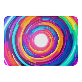 Farbe Vortex: Dynamisches Design Badematte