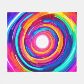 Farbe Vortex: Dynamisches Design Fleecedecke (Vorderseite (Horizontal))