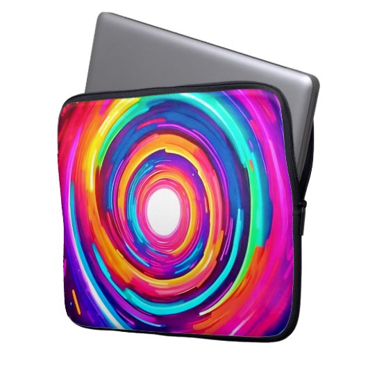 Farbe Vortex: Dynamisches Design Laptopschutzhülle (Vorderseite Links)