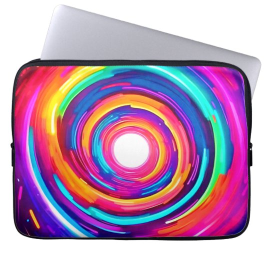 Farbe Vortex: Dynamisches Design Laptopschutzhülle (Vorderseite)