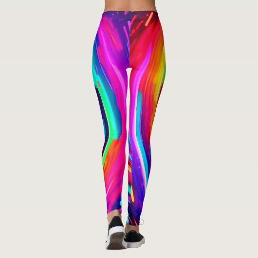 Farbe Vortex: Dynamisches Design Leggings (Rückseite)