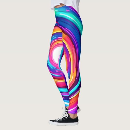 Farbe Vortex: Dynamisches Design Leggings (Links)