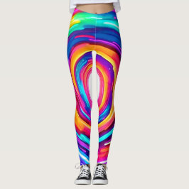 Farbe Vortex: Dynamisches Design Leggings