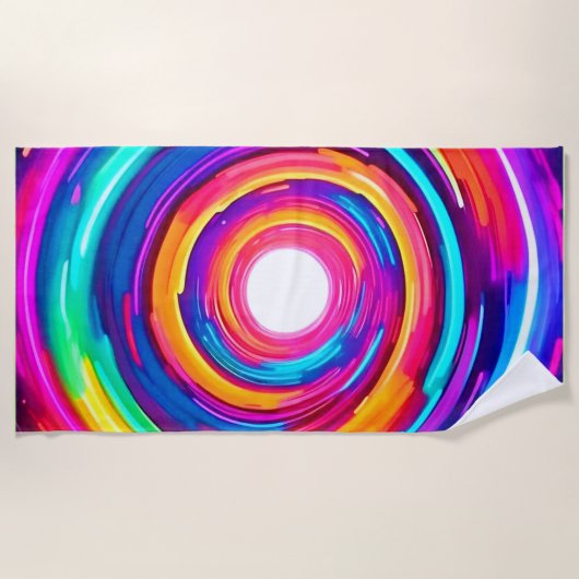 Farbe Vortex: Dynamisches Design Strandtuch (Vorderseite)
