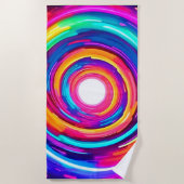 Farbe Vortex: Dynamisches Design Strandtuch (Vorderseite)