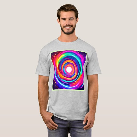 Farbe Vortex: Dynamisches Design T-Shirt (Vorne ganz)