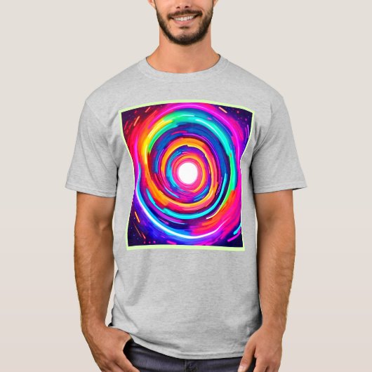 Farbe Vortex: Dynamisches Design T-Shirt (Vorderseite)