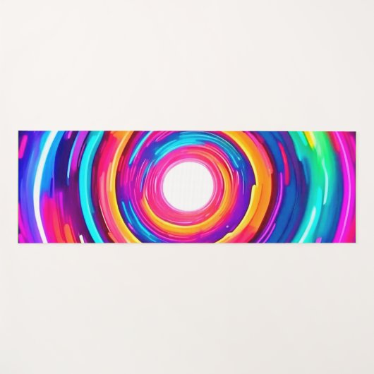 Farbe Vortex: Dynamisches Design Yogamatte (Vorderseite (Horizontal))