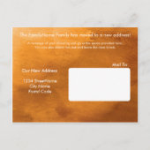 Farbe Wasser Orange Änderung der Adresse Postkarte (Rückseite)