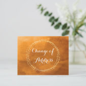 Farbe Wasser Orange Änderung der Adresse Postkarte (Stehend Vorderseite)