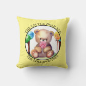 Farbe Wasserfarbe eines Bärenkissen Kissen (Vorderseite)