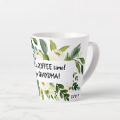 Farbe Weiße Blume Kaffeekonzept Monogramm Milchtasse (Rechte Ecke)