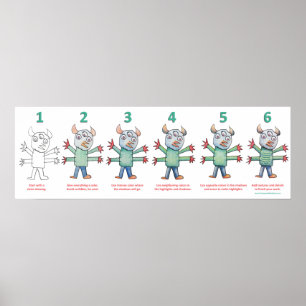 Farbe wie ein Monster Poster