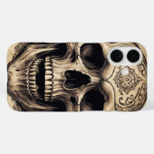 Farbe zeichn eines Schädels auf der Pergamentabdec Case-Mate iPhone Hülle (Rückseite (Horizontal))