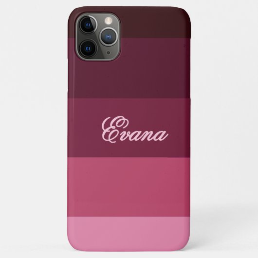 FarbeBlock für rosa und braune StreifenName anpass Case-Mate iPhone Hülle (Rückseite)