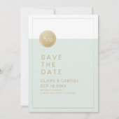 Farbeditierbar minimalistisch modern Save the Date (Vorderseite)