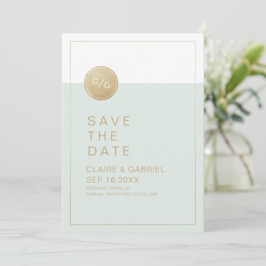 Farbeditierbar minimalistisch modern Save the Date (Stehend Vorderseite)