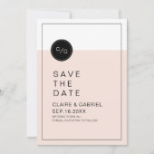 Farbeditierbar minimalistisch modern Save the Date (Vorderseite)