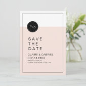 Farbeditierbar minimalistisch modern Save the Date (Stehend Vorderseite)
