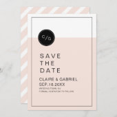 Farbeditierbar minimalistisch modern Save the Date (Vorne/Hinten)