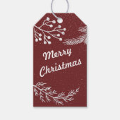 Farbeditierbare Chalk-Branch-Geschenktasten | Pack Geschenkanhänger (Vorderseite)