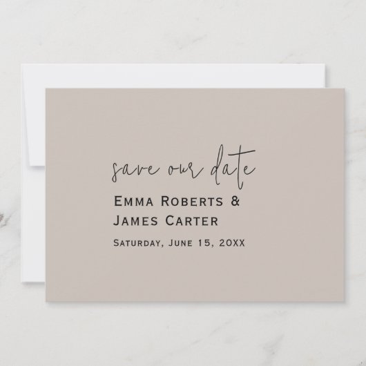 Farbeditierbare Hochzeit Speichern Sie das Datum Save The Date (Vorderseite)