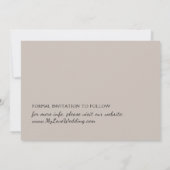 Farbeditierbare Hochzeit Speichern Sie das Datum Save The Date (Rückseite)