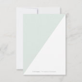 Farbeditierbare minimalistische moderne Hochzeit d Mitteilungskarte (Rückseite)