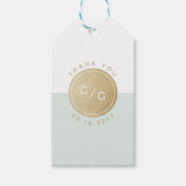 Farbeditierbare minimalistische moderne Hochzeitmo Geschenkanhänger (Vorderseite)