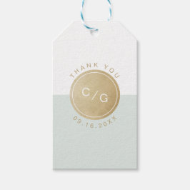 Farbeditierbare minimalistische moderne Hochzeitmo Geschenkanhänger